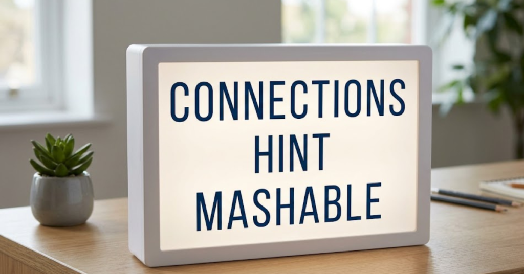 Connections Hint Mashable: NYT Puzzle Guide